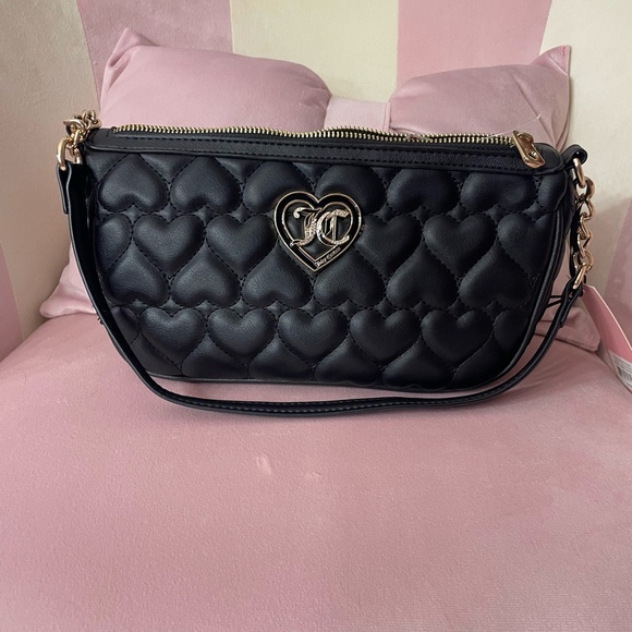 Juicy Couture Handbags - Juicy Couture Black Heart Quilted Mini Bag